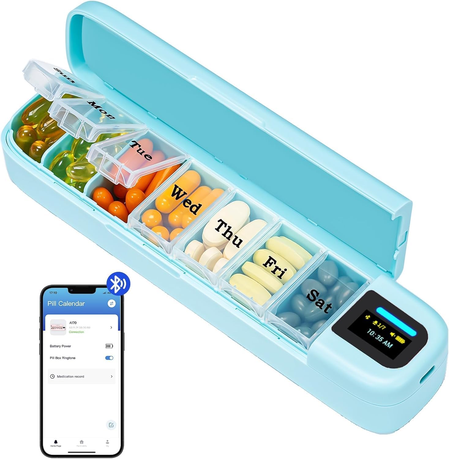 Smart Pill Organizer with Alar - Medicine Cabinet Lock recension och pris