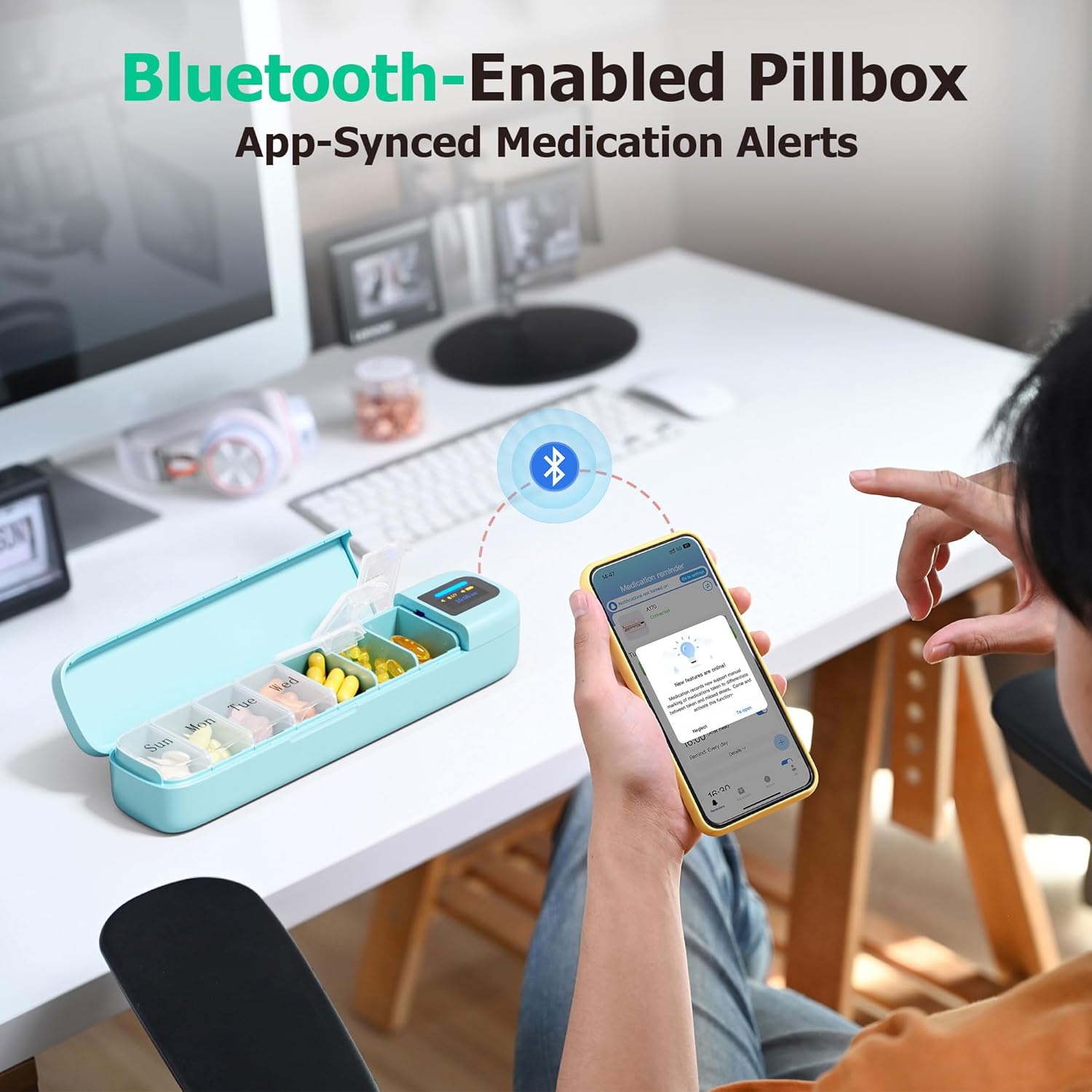 Smart Pill Organizer with Alar - Medicine Cabinet Lock recension och pris