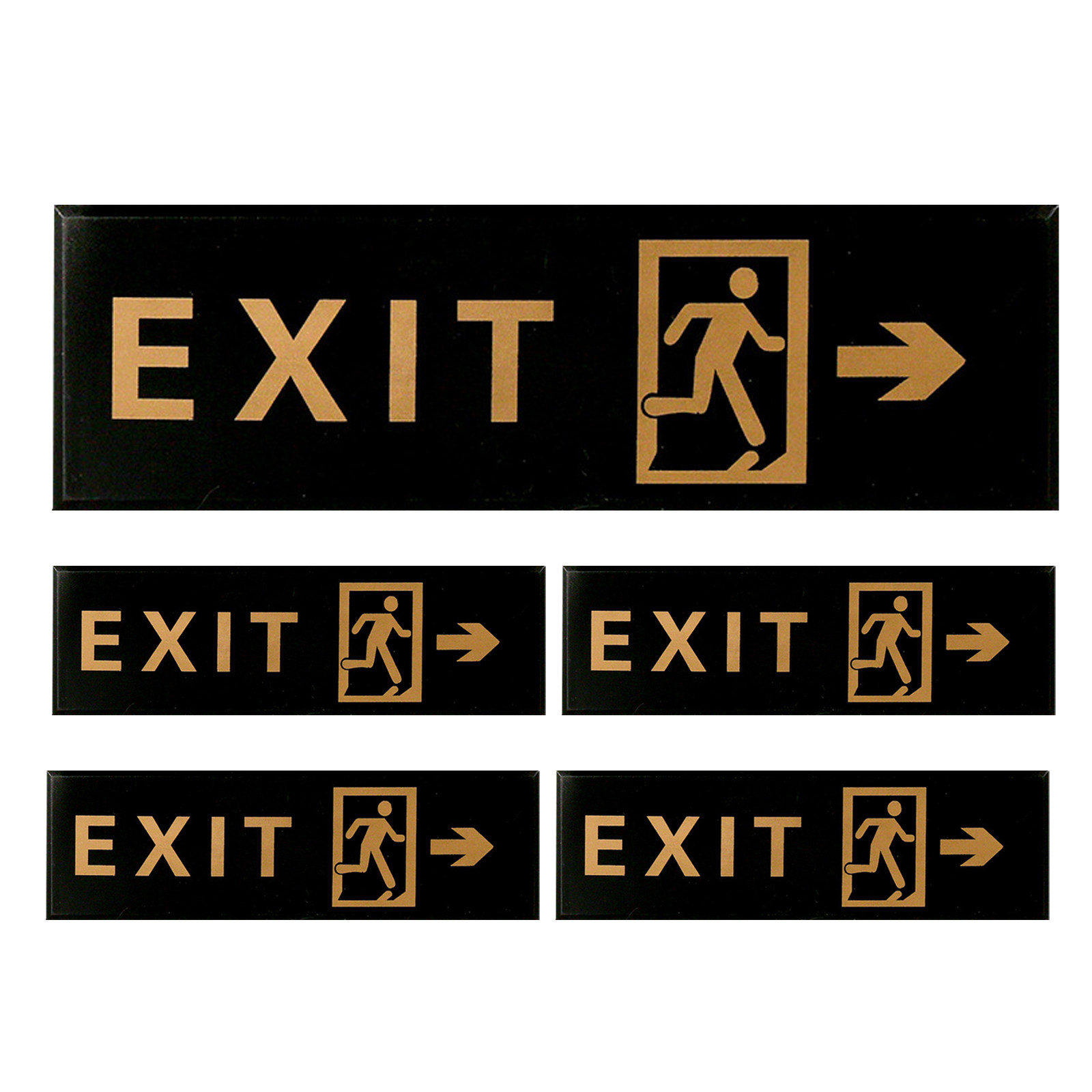 5Pcs Exit Sign Self Adhesive A - Emergency Exit Sign recension och pris