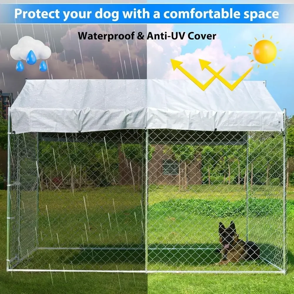 Sturdy 10x6x7.7ft Outdoor Dog  - Security Chain Door recension och pris