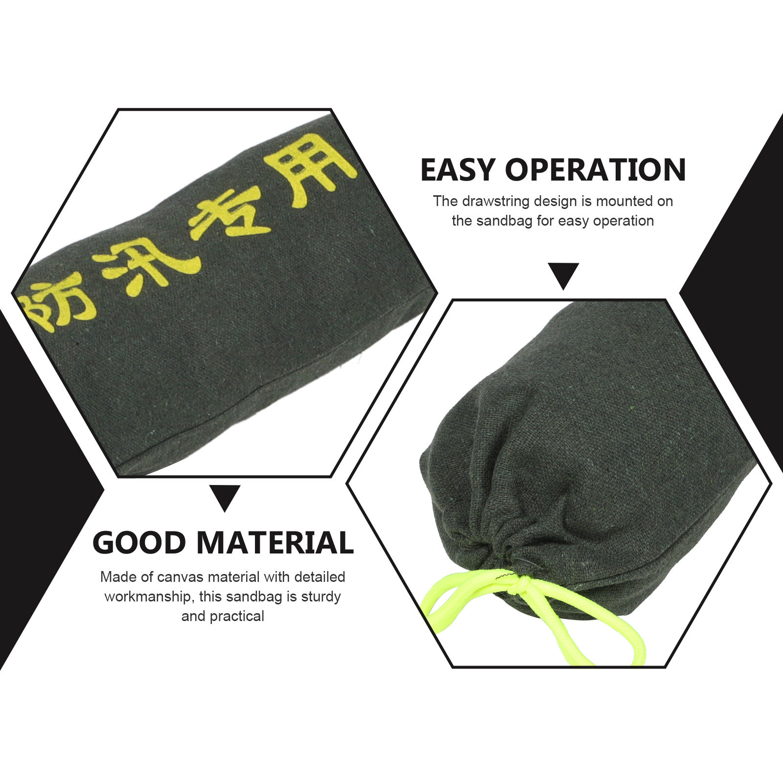 2Pcs Thickened Canvas Sandbags - Flood Barrier Bag recension och pris