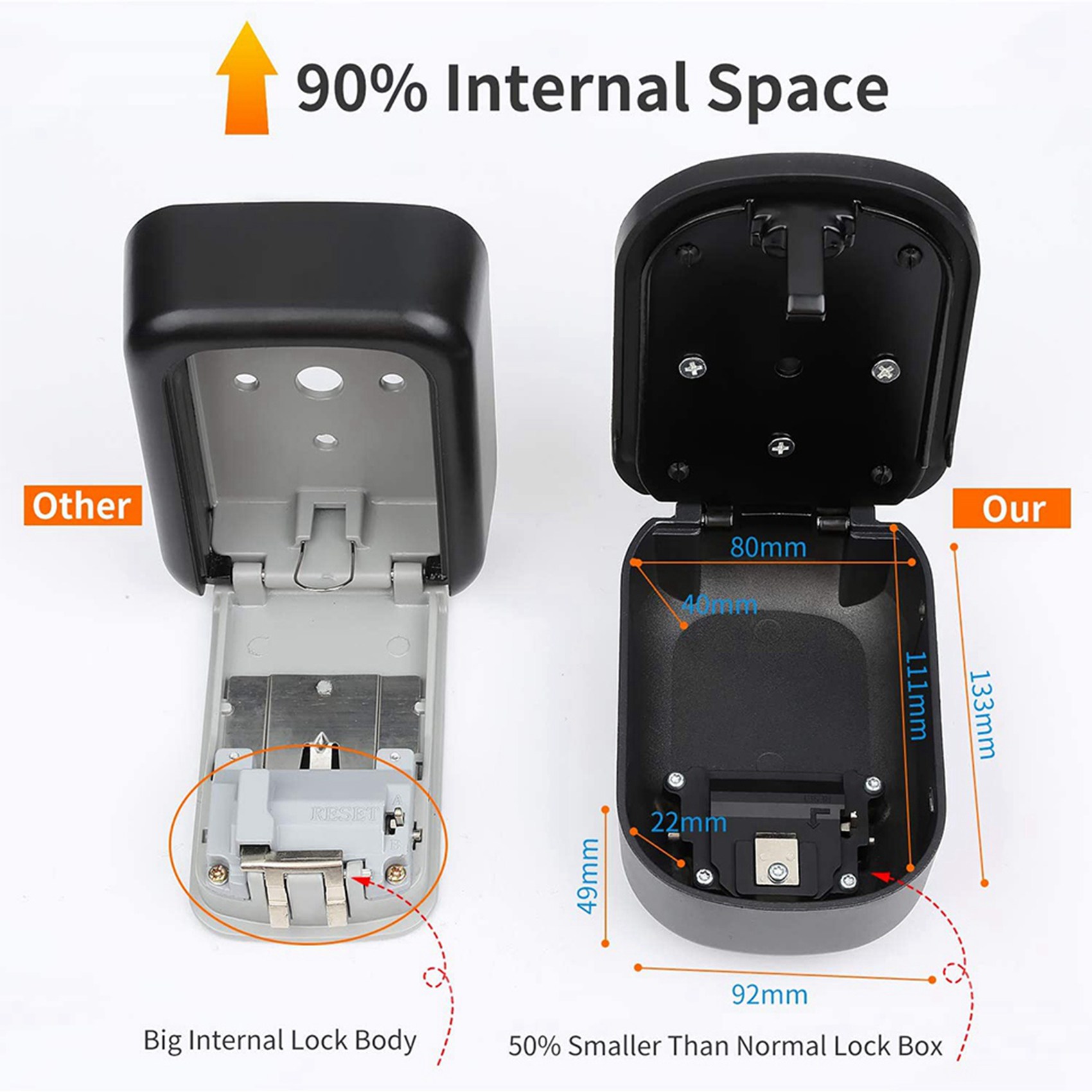 ABKN-2X Key Lock Box Wall Moun - Lockbox Key Secure recension och pris