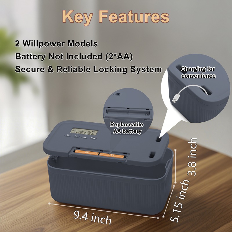 Lock Box with Timer Phone Lock - Medicine Cabinet Lock recension och pris