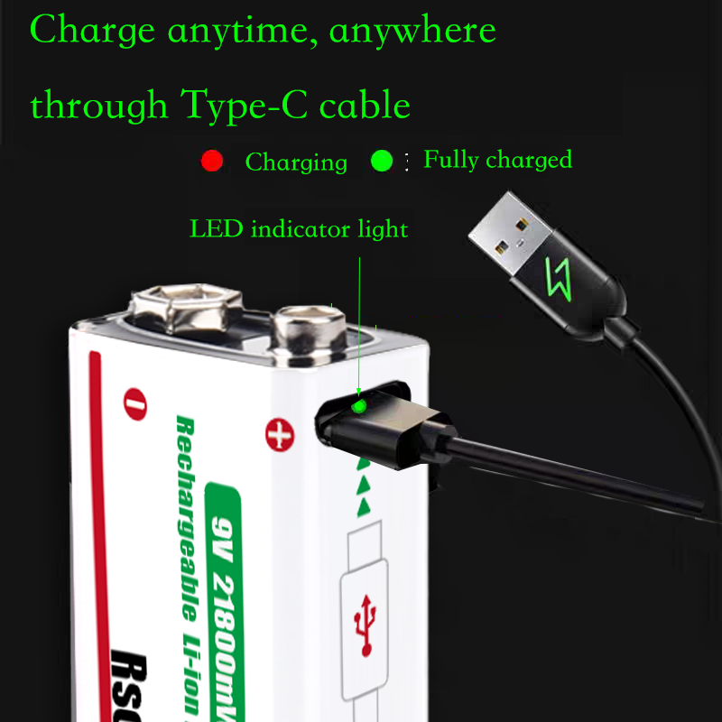 Type-C Rechargeable 9V Lithium - Smoke Detector Interconnected recension och pris