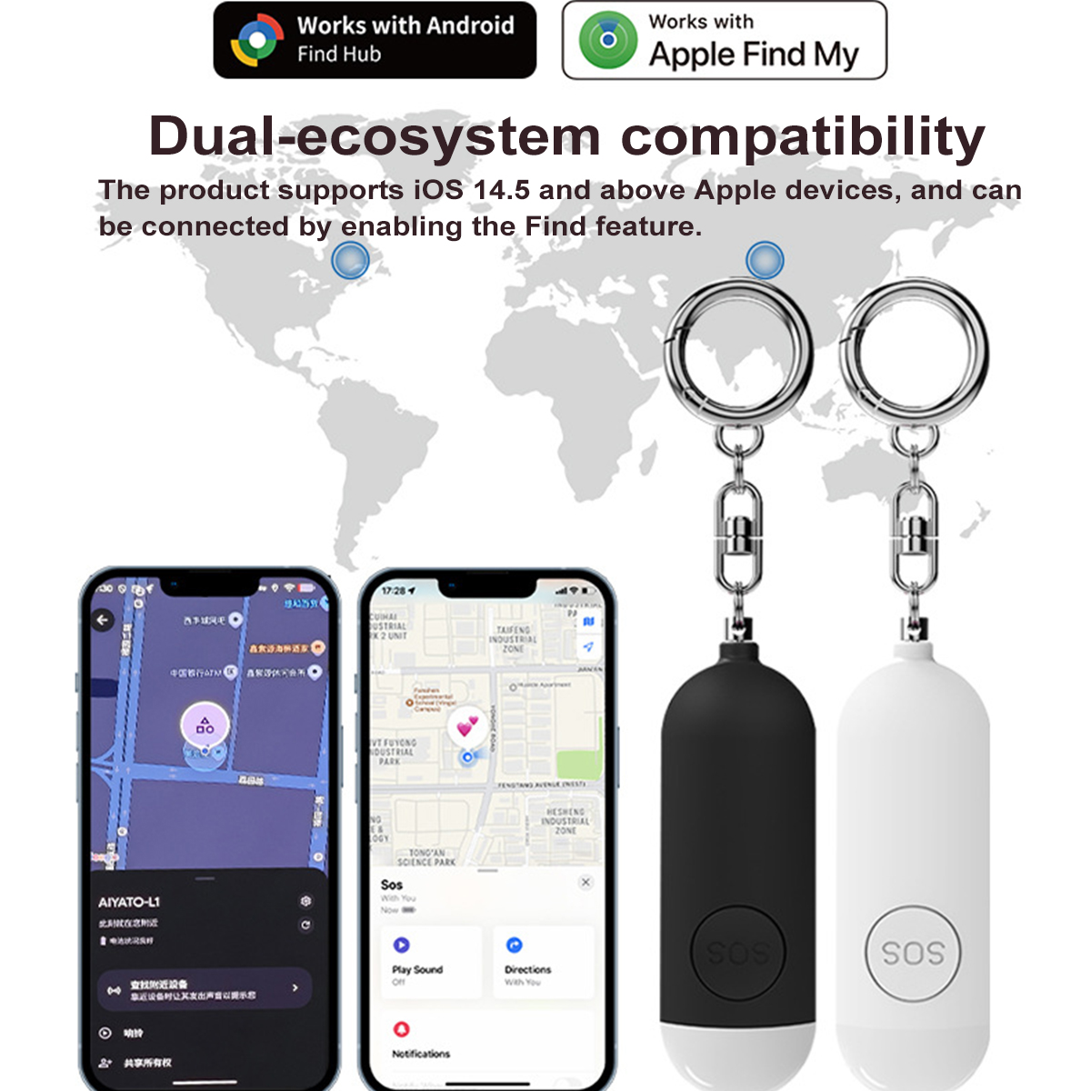 Self Defense Alarm LED Light R - Personal Alarm Keychain recension och pris
