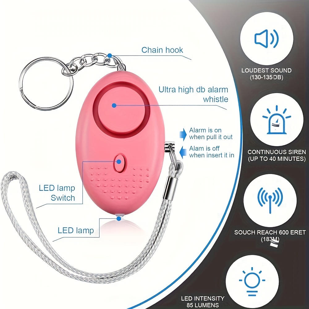 130dB Personal Safety Alarm wi - Personal Alarm Keychain recension och pris