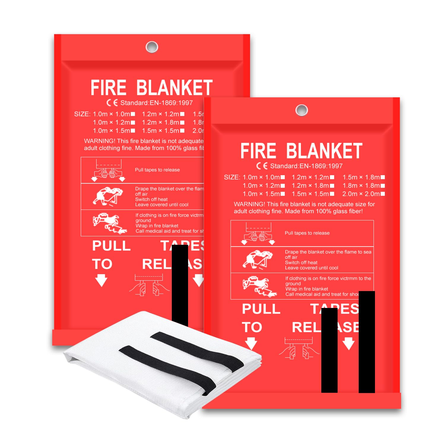 Fire Blanket 2 Pack 2*2m/1.5*1 - Fire Blanket Kitchen recension och pris