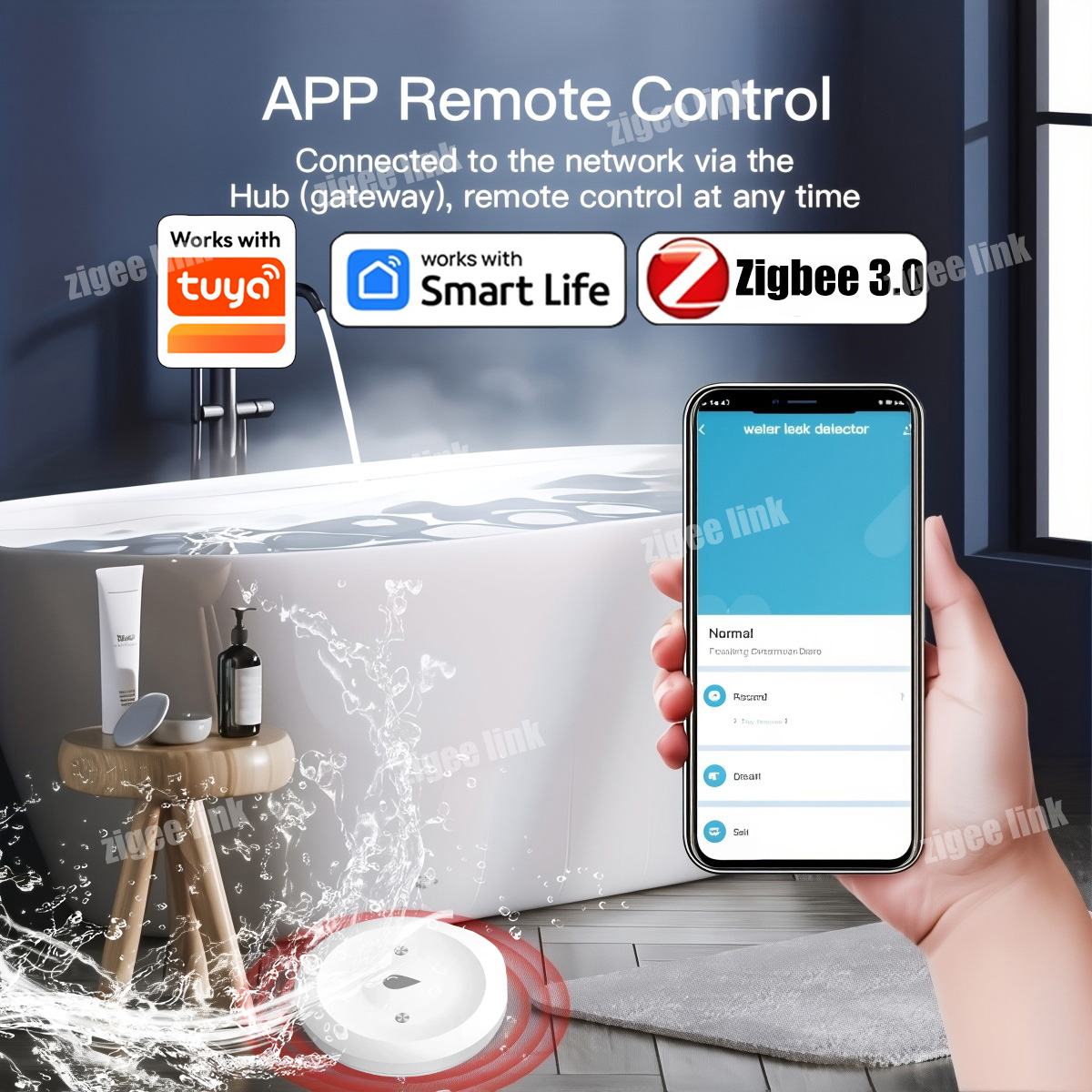 ZigBee 3.0 Water Sensor Smart  - Water Alarm Sensor recension och pris