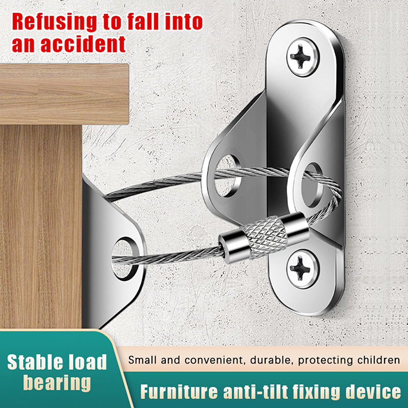 1Set Anti-Tip Furniture Anchor - Earthquake Anchor Strap recension och pris