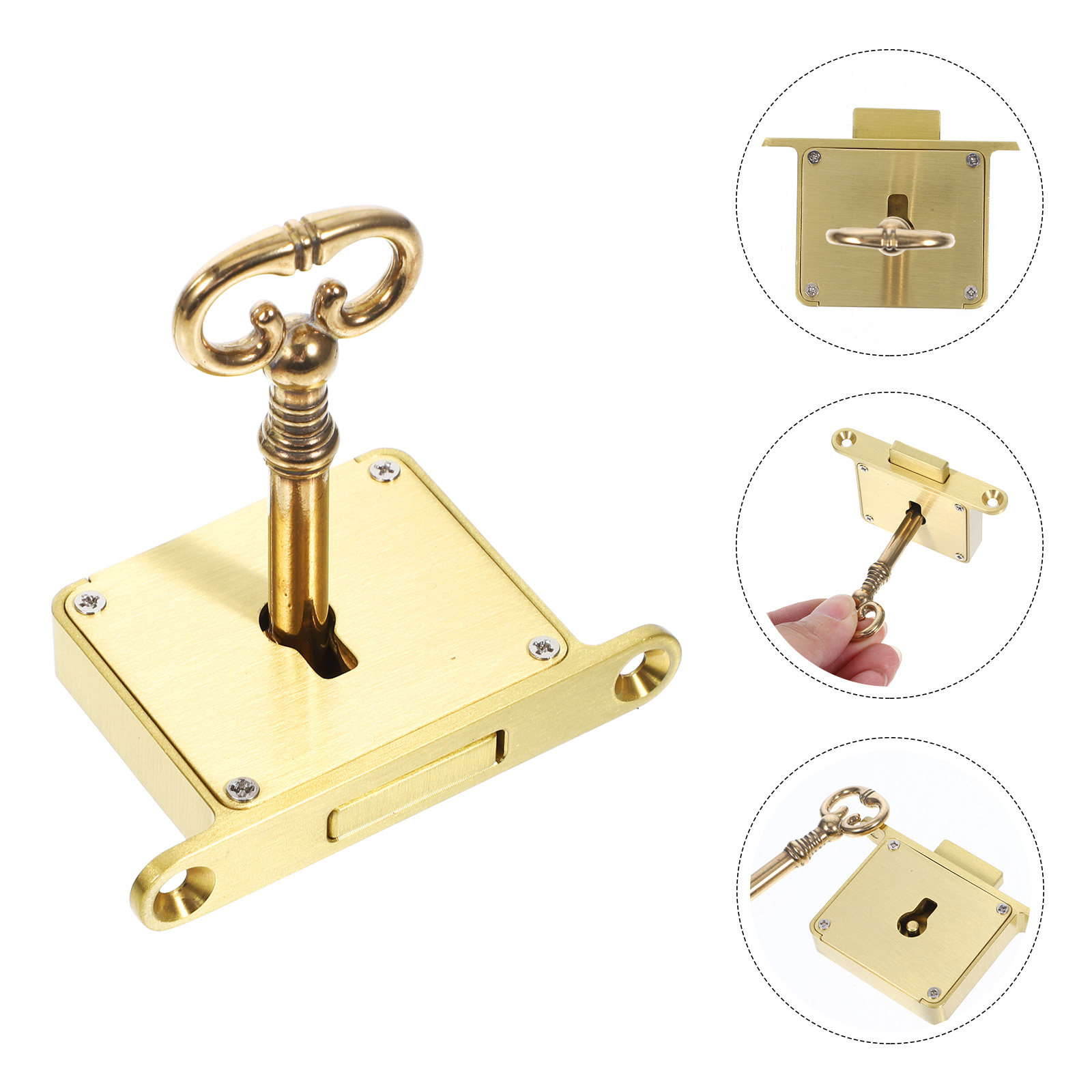 1Set Heavy Duty Brass Cabinet  - Lockbox Key Secure recension och pris