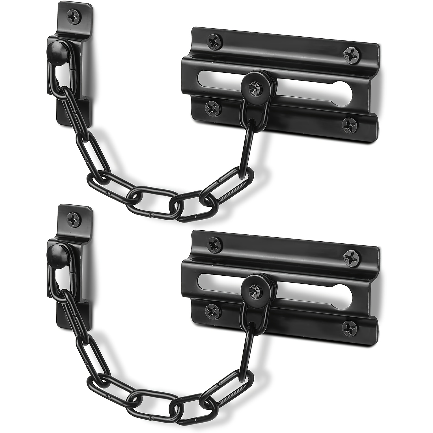 2 Pack Door Chain Lock Black,  - Security Chain Door recension och pris