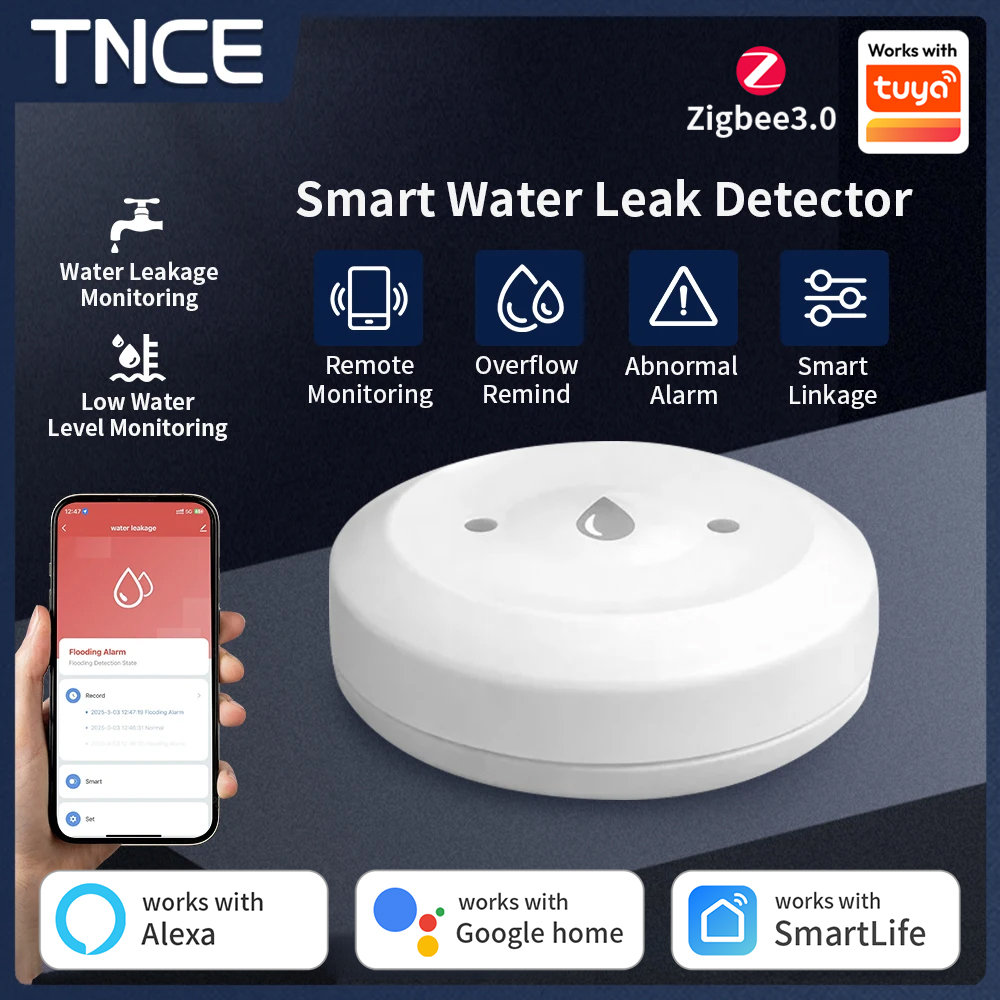 TNCE ZigBee3.0 Tuya Smart Wate - Water Alarm Sensor recension och pris