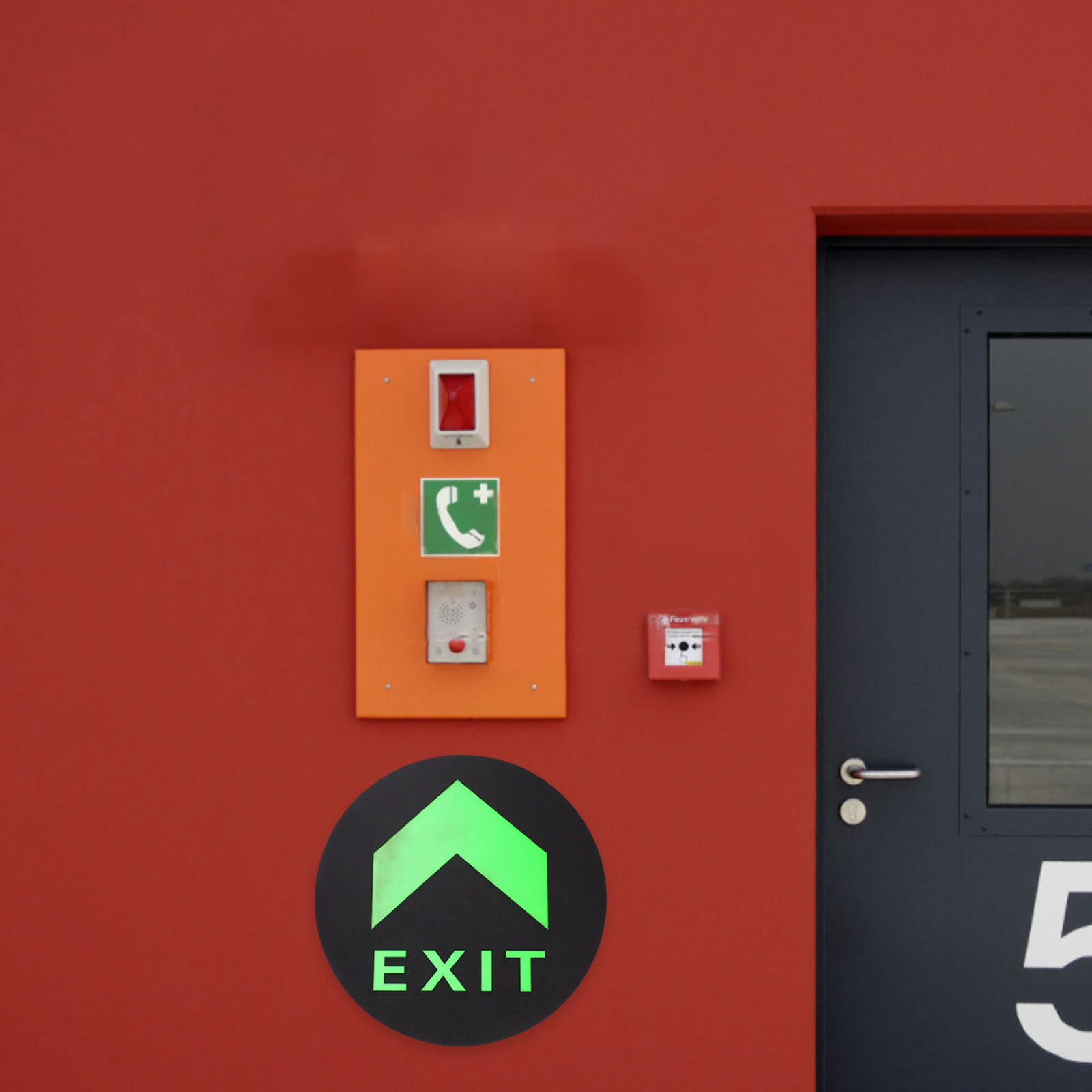 5Pcs Glow in Dark Exit Safety  - Emergency Exit Sign recension och pris