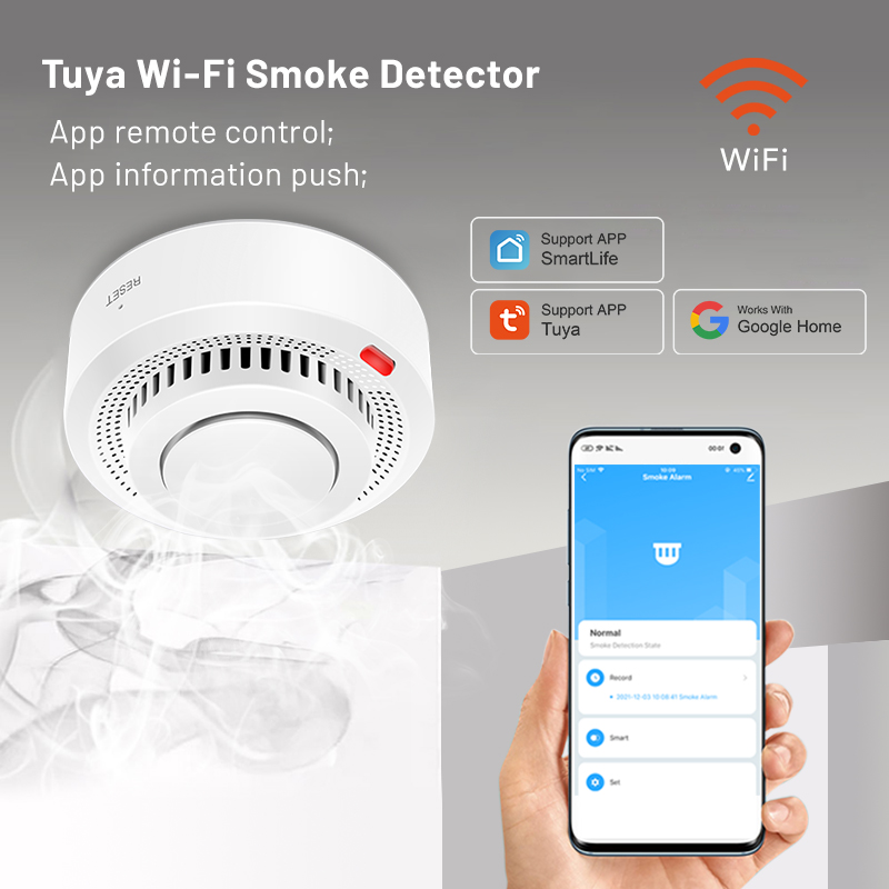 6Pack Tuya WiFi Smart Smoke Se - Smoke Detector Interconnected recension och pris