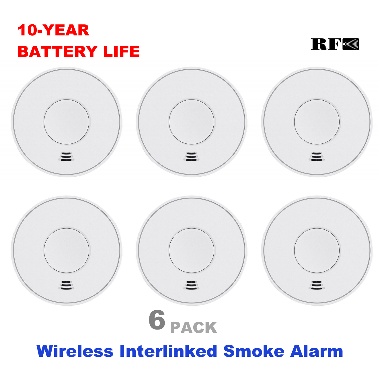 Wireless Interlinked Smoke Ala - Smoke Detector Interconnected recension och pris