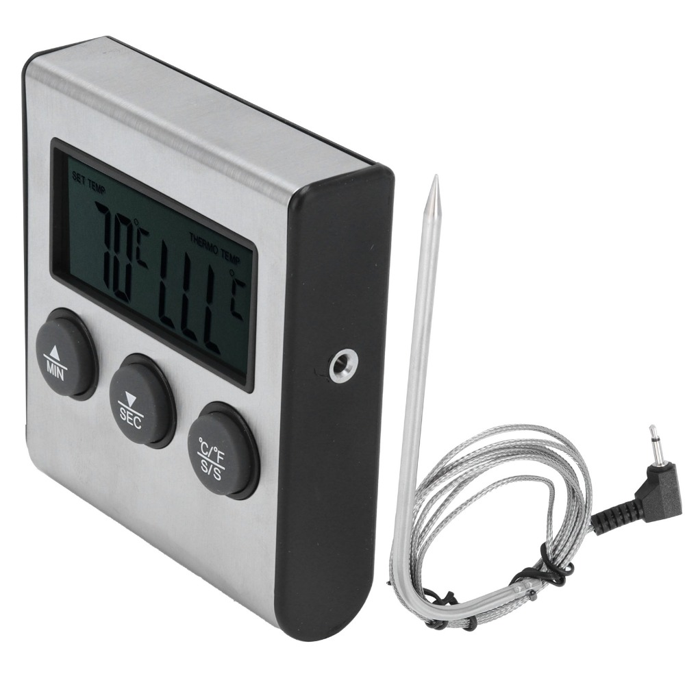 Silver Digital BBQ Meat Thermo - Pool Alarm Float recension och pris