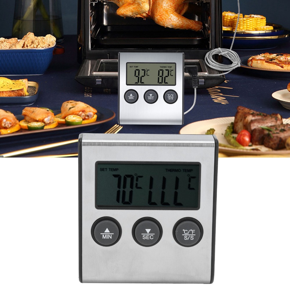 Silver Digital BBQ Meat Thermo - Pool Alarm Float recension och pris