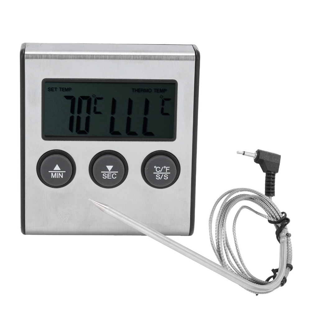 Silver Digital BBQ Meat Thermo - Pool Alarm Float recension och pris