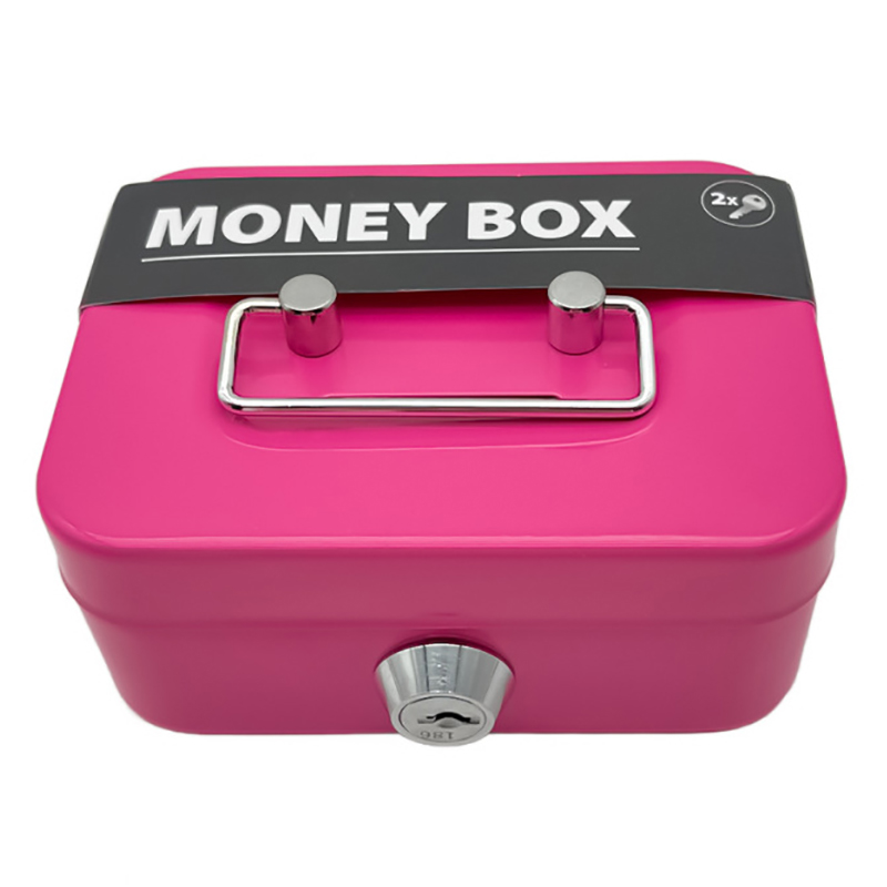 Money Safe Box Lockable Cash B - Lockbox Key Secure recension och pris