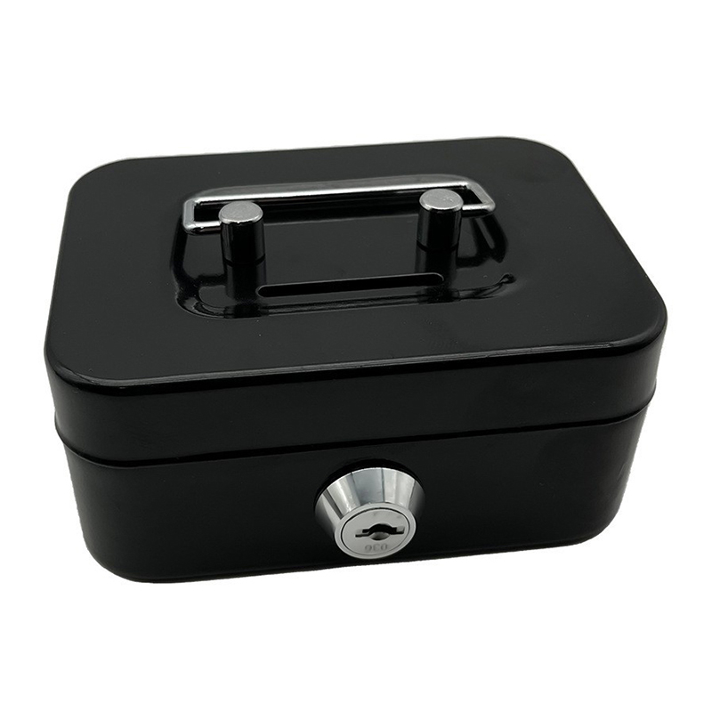 Money Safe Box Lockable Cash B - Lockbox Key Secure recension och pris