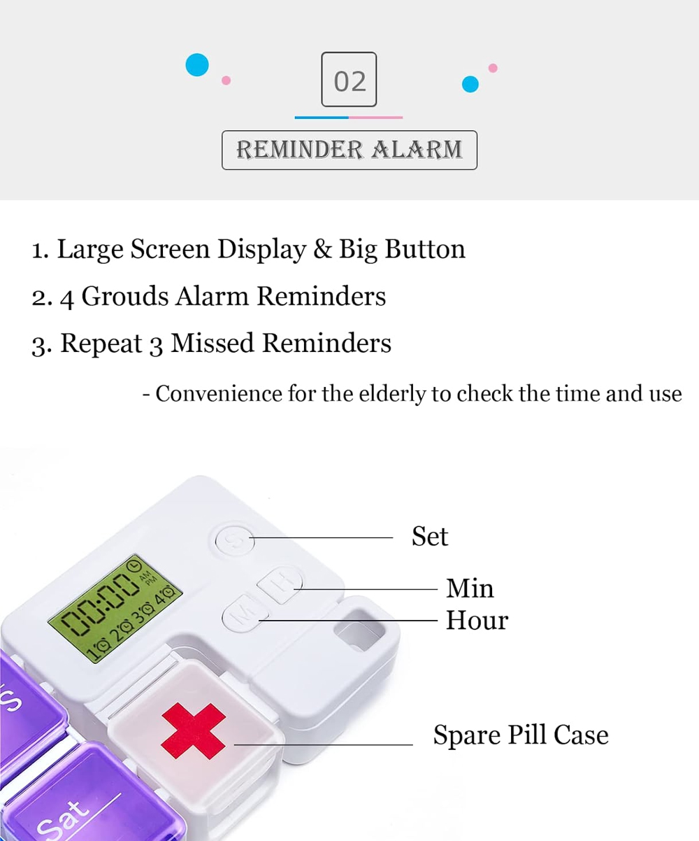 7-Day Pill Organizer with Medi - Medicine Cabinet Lock recension och pris